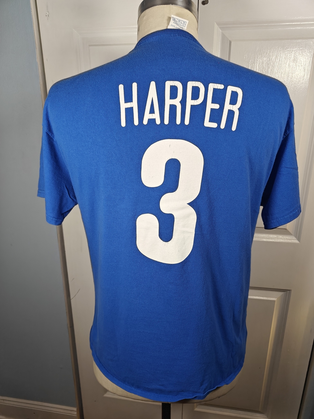 Philadelphia Phillies Bryce Harper Mens XL Royal Blue Shirsey Player T-Shirt